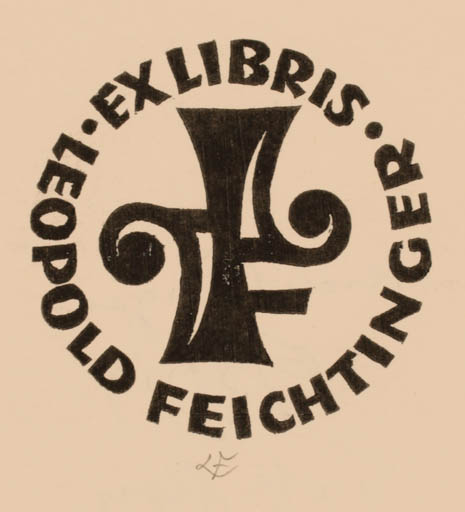 Exlibris by Leopold Feichtinger from Austria for Leopold Feichtinger - Monogram 