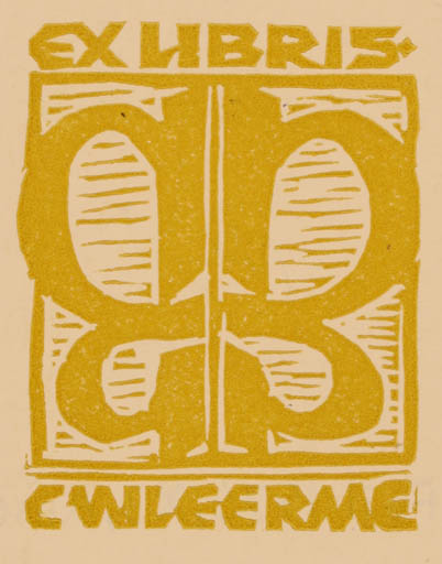 Exlibris by Otto Feil from Austria for C. Wleerme - Monogram 