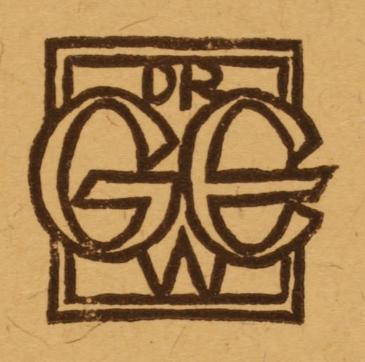 Exlibris by Otto Feil from Austria for ? E. G. - Monogram 