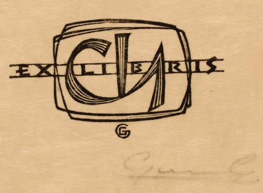 Exlibris by Gerard Gaudaen from Belgium for ? C. G. - Monogram 