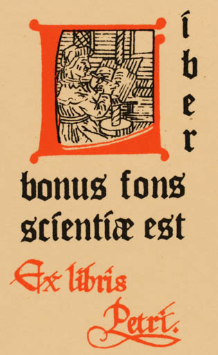 Exlibris by Peter F. Hosokawa from Japan for ? Petri - Text/Writing 