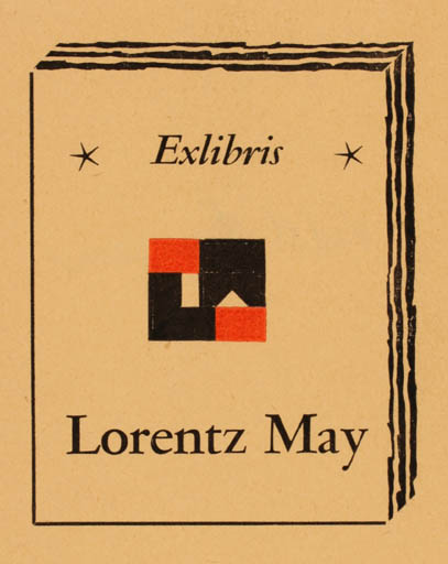 Exlibris by Keld Larsen from Denmark for Lorentz May - Monogram 