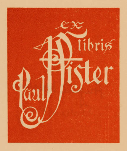 Exlibris by August Martin from France for ? ? - Text/Writing 