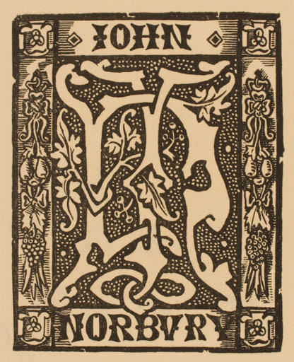 Exlibris by   from Great Britain for John Norbvry - Monogram 