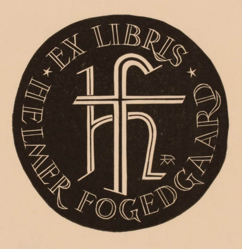 Exlibris by Daniel Meyer from France for Helmer Fogedgaard - Monogram 