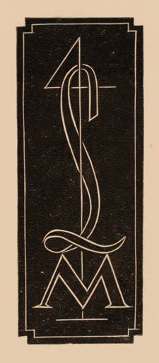 Exlibris by Daniel Meyer from France for ? L M - Monogram 