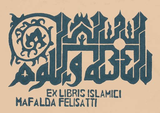 Exlibris by Giuseppe Mirabella from Italy for MaFalda Felisatti - Text/Writing 