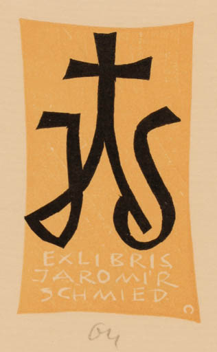 Exlibris by Norbert H. Ott from Germany for Ing. Jaromir Schmied - Monogram 