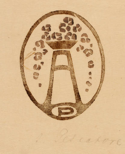 Exlibris by A. Pescatore from Germany for A. Pescatore - Monogram 