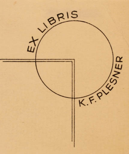 Exlibris by K. F. Plesner from Denmark for K. F. Plesner - Abstract 