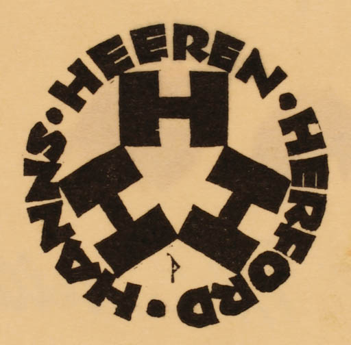 Exlibris by Ottmar Premstaller from Austria for Hans Heeren Herford - Monogram 