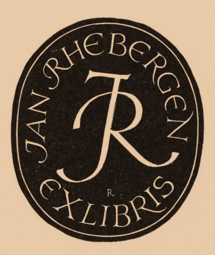 Exlibris by P.G. Reuter from Netherland for Jan Rhebergen - Monogram 