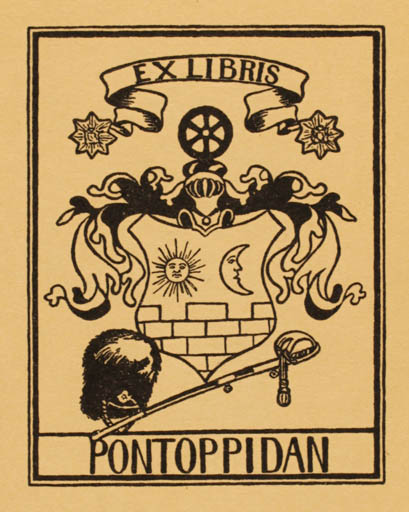 Exlibris by ? ? from Unknown for Aksel Pontoppidan - Heraldry 