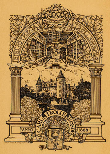 Exlibris by Hasse W. Tullberg from Sweden for Carl Trolle Bonde - Castle/Palace 