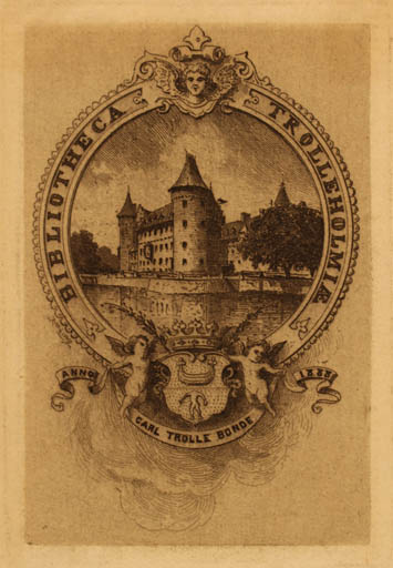 Exlibris by R Höglund from Sweden for Carl Trolle Bonde - Castle/Palace 