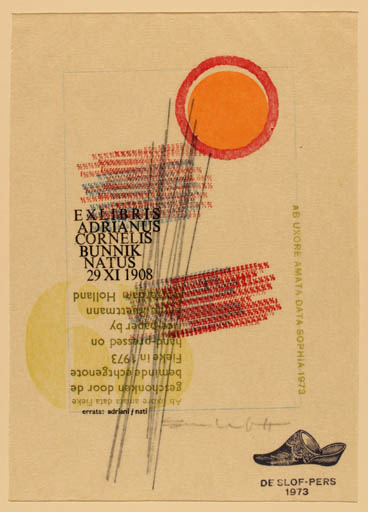 Exlibris by Emile Puettmann from Netherland for ? Bunnik - Abstract 