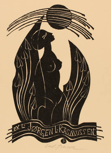 Exlibris by   from Czech Republic for Jørgen Lindhardt Rasmussen - Woman 