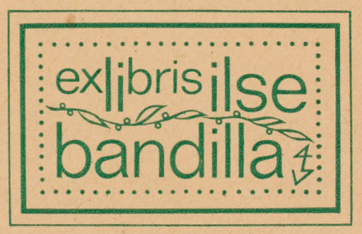 Exlibris by Gerhard Tag from Germany for Ilse Bandilla - 