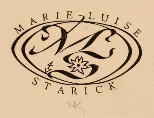 Exlibris by Gerhard Tag from Germany for Marie-Luise Starick - Monogram 