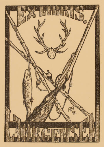 Exlibris by   from Denmark for L Jørgensen - Hobby 