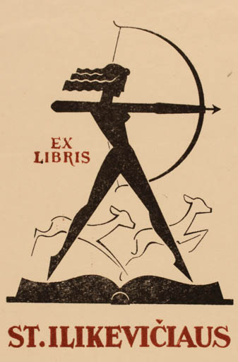 Exlibris by Vaclovas Kosciuska from Lithuania for St. Ilikeviciaus - Mythology 