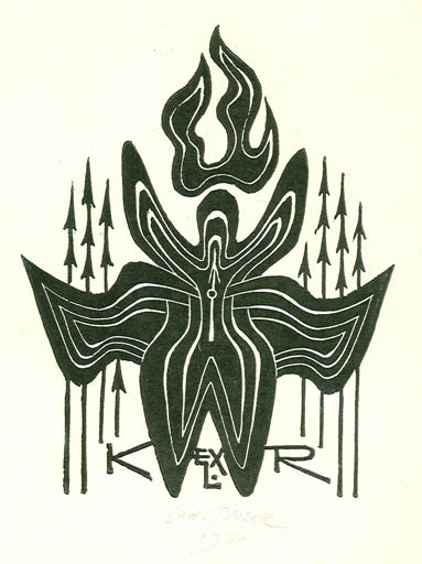 Exlibris by Ladislav Rusek from Czechoslovakia for Klaus Rödel - Abstract 