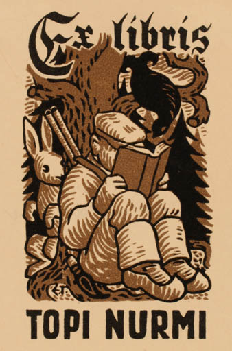 Exlibris by Erkki Tanttu from Finland for Topi Nurmi - 