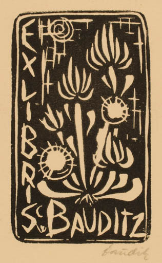 Exlibris by Chr. W. Bauditz from Denmark for Chr. W. Bauditz - 