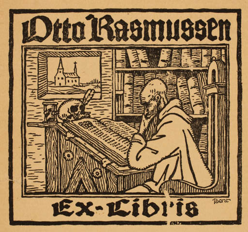 Exlibris by ? Bent from Denmark for Otto Rasmussen - Book Interior 