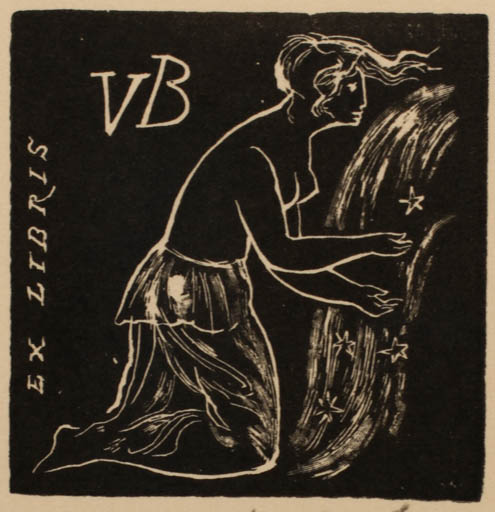 Exlibris by Rastislav Michal from Czech Republic for ? V. B. - Woman 