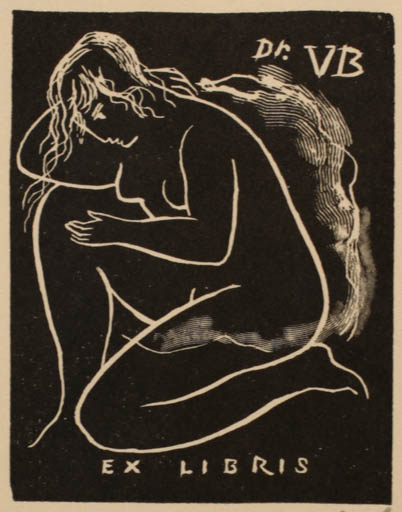 Exlibris by Rastislav Michal from Czech Republic for ? V. B. Dr. - Woman Nude 