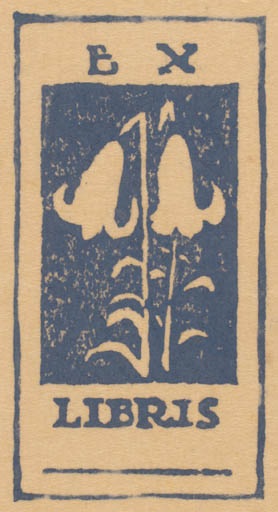 Exlibris by Peter F. Hosokawa from Japan for ? ? - Flower 