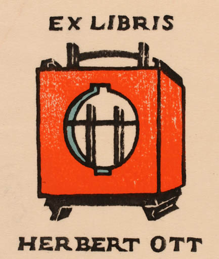 Exlibris by Peter F. Hosokawa from Japan for Herbert S. Ott - 