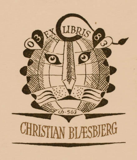 Exlibris by Christian Blæsbjerg from Denmark for Christian Blæsbjerg - Globe 