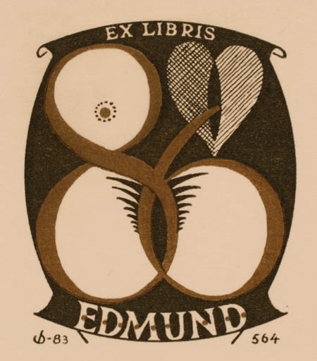 Exlibris by Christian Blæsbjerg from Denmark for ? Edmund - 
