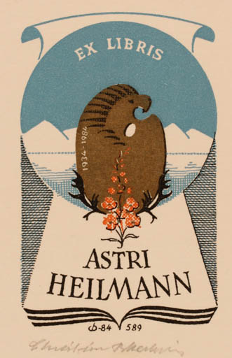 Exlibris by Christian Blæsbjerg from Denmark for Astri Heilmann - 