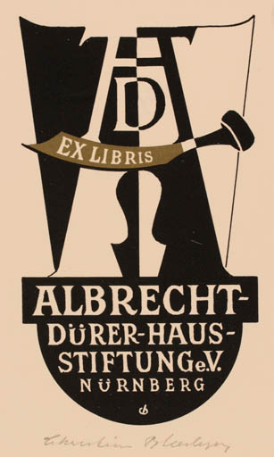 Exlibris by Christian Blæsbjerg from Denmark for Albrecht Dürer Haus Stiftung - 