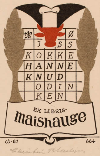 Exlibris by Christian Blæsbjerg from Denmark for ? Maishauge - 
