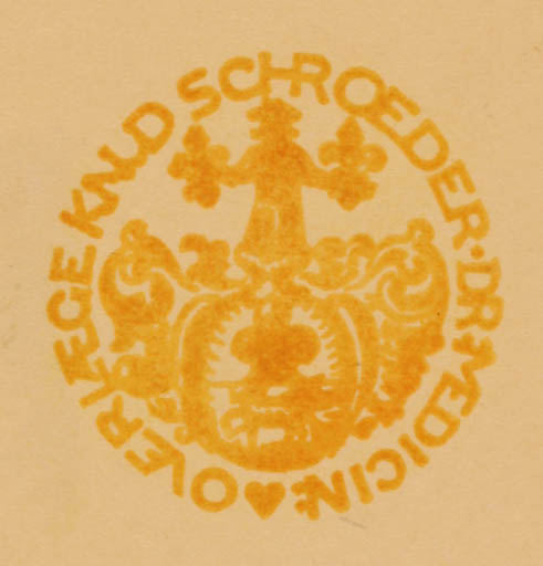 Exlibris by Knud V. Engelhardt from Denmark for Knud Schrøder - 