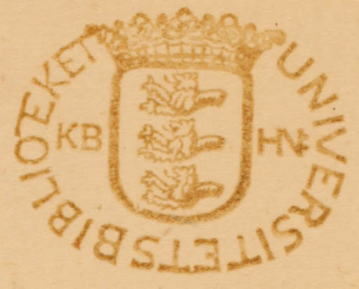 Exlibris by Knud V. Engelhardt from Denmark for København Universitetsbiblioteket - Heraldry 