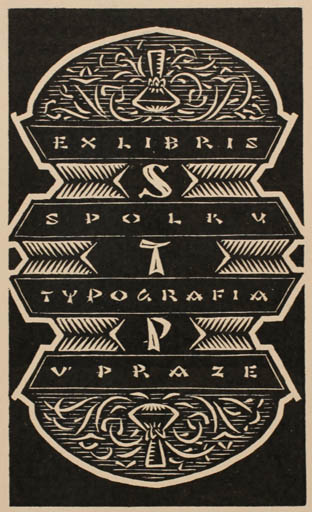 Exlibris by O. Petr from Czech Republic for ? Spolka Typografia v Praze - Text/Writing 