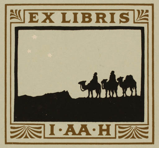 Exlibris by Inge Faurtoft from Denmark for Ivar Aagaard Hansen - Oriental 