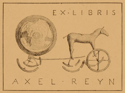 Exlibris by Inge Finsen from Denmark for Axel Reyn - 