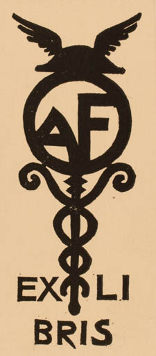 Exlibris by Paul Fischer from Denmark for A Fischer - Hermes 