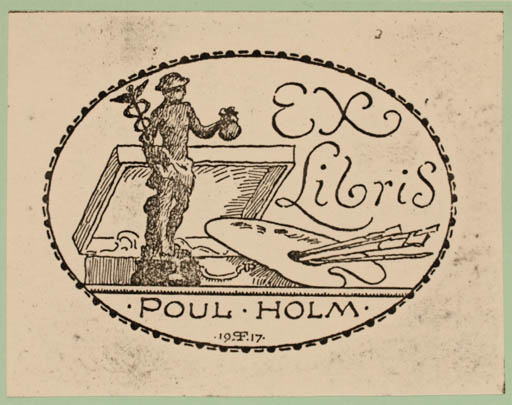 Exlibris by Paul Fischer from Denmark for Poul Holm - Hermes Art 