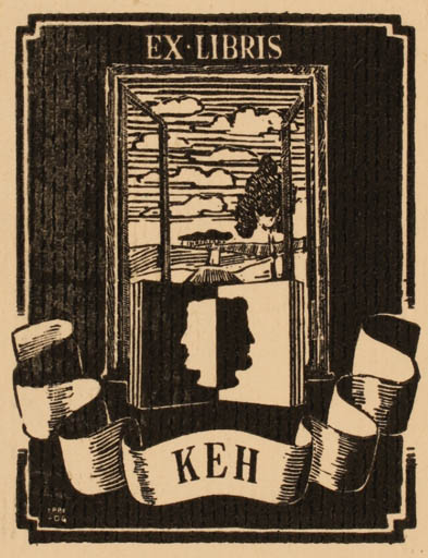 Exlibris by Ebbe Fog from Denmark for Karl Erik Hermann - 