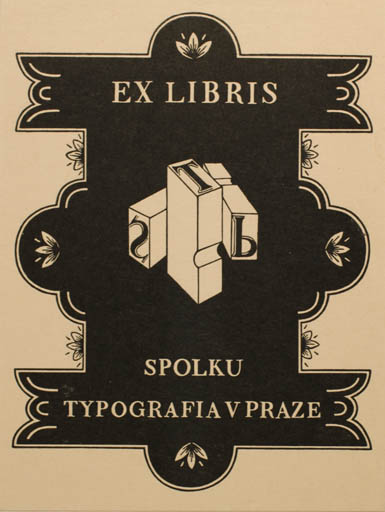 Exlibris by Ant Rehak from Czech Republic for ? Spolka Typografia v Praze - Text/Writing 