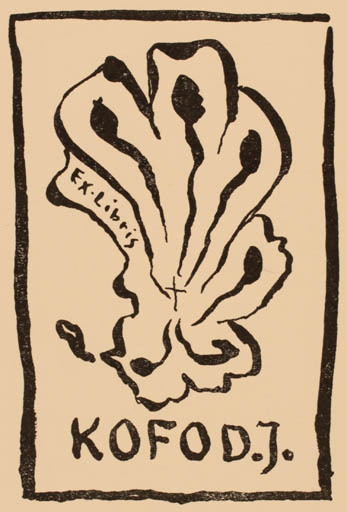 Exlibris by G. B Fredberg from Denmark for Kofod Jensen - 