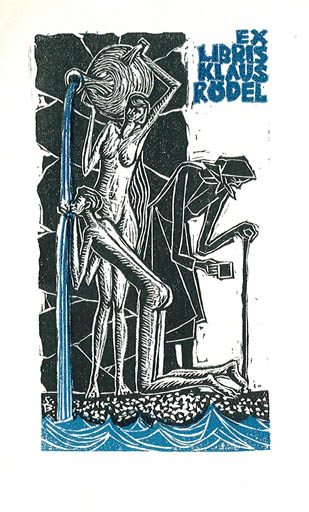 Exlibris by Bèla Stettner from Hungary for Klaus Rödel - 