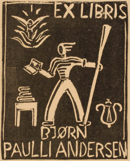 Exlibris by Åse Feilberg from Denmark for Bjørn Paulli Andersen - 